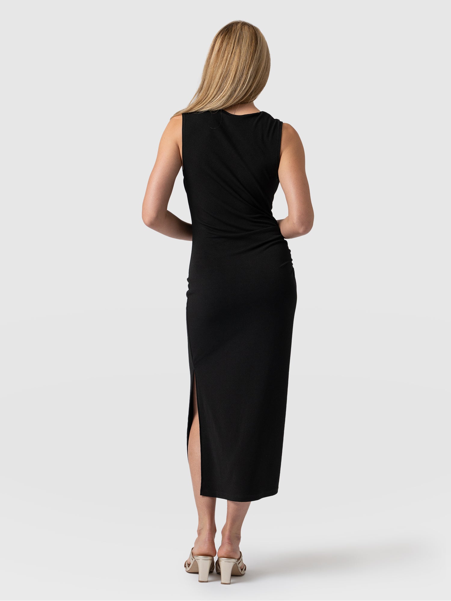 Bronte Draped Dress Black - Women's Dresses | Saint + Sofia® EU